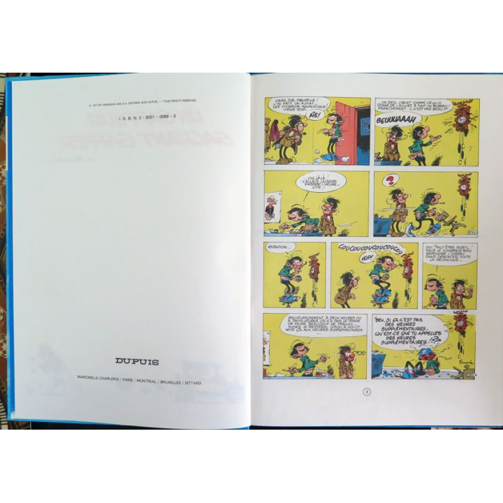 Bande dessinée GASTON 7 Un Gaffeur sachant gaffer Franquin Dupuis 1977