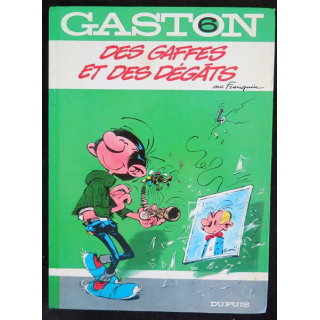 Bande dessinée GASTON 6 Des gaffes et des Dégats Franquin Dupuis 1979