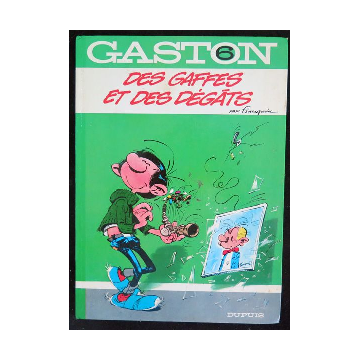 Bande dessinée GASTON 6 Des gaffes et des Dégats Franquin Dupuis 1979
