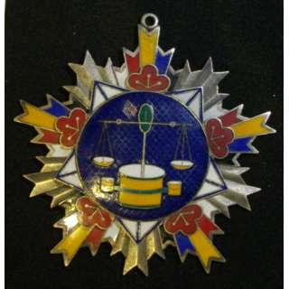 CHINE : médaille militaire chinoise  inconnue (Copie sur métal en émail)