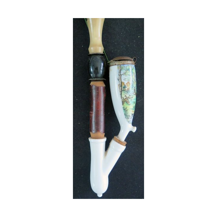 Pipe tyrolienne en bois Onyx et céramique 80 cm de longieur