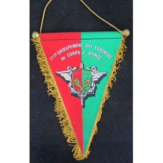 711° GECA : fanion du 711° Groupement des essences de Corps d'Armée 27 x 21 cm