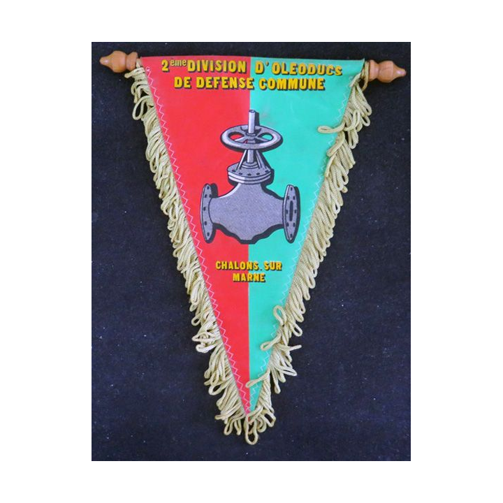 2° DODC : fanion de la 2° division d'oléoducs de défense commune 27 x 21 cm