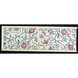 Boite en bois décorée 26,5 x 8,7 x 6,4 cm