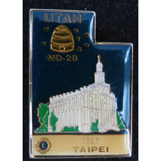 LIONS CLUB : insigne UTAH MD - 28 TAIPEI 1987