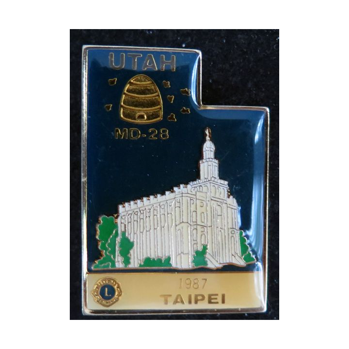 LIONS CLUB : insigne UTAH MD - 28 TAIPEI 1987