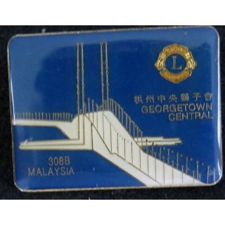 LIONS CLUB : insigne GEORGETOWN CENTRAL MALAYSIA 3088