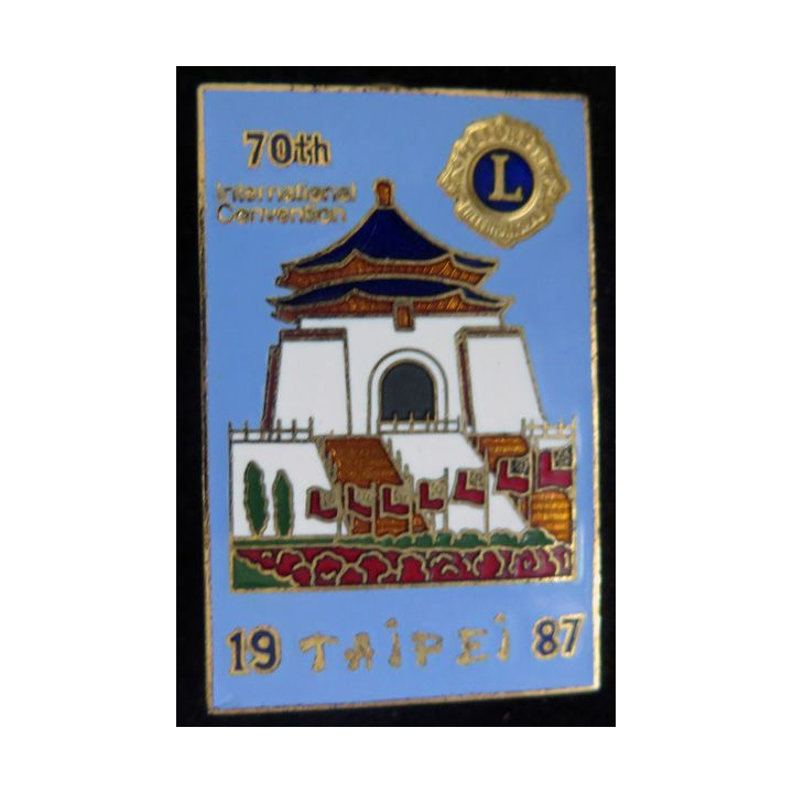 LIONS CLUB : insigne émaillé 70° Convention internationale TAIPEI 1987