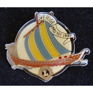 LIONS CLUB : insigne Multidistrict MD 101 SVERIGE SUEDE 1987
