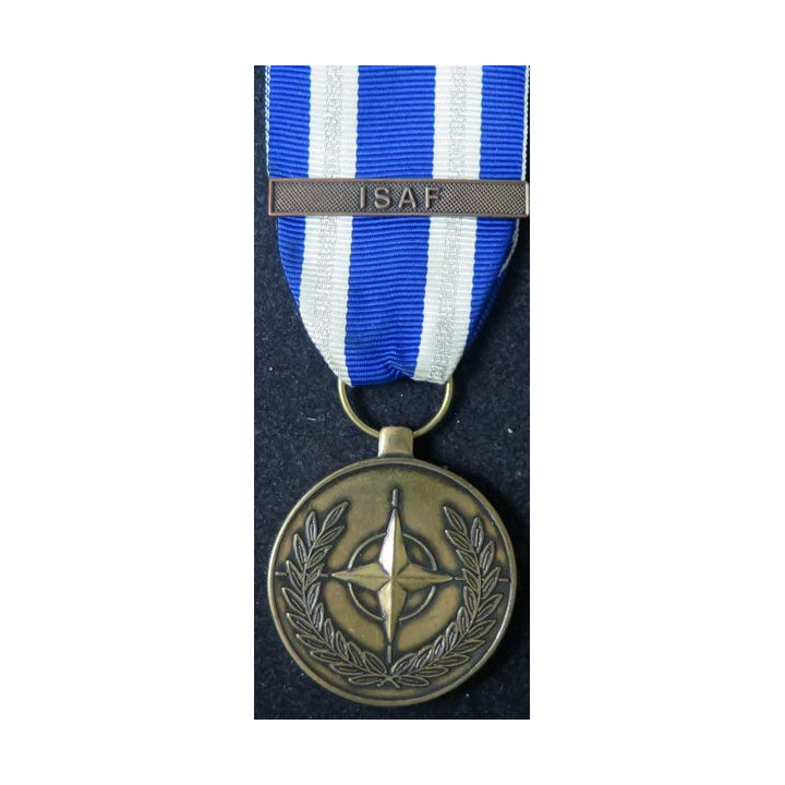 OTAN : médaille commémorative de l'OTAN avec barrette "ISAF" en Afghanistan