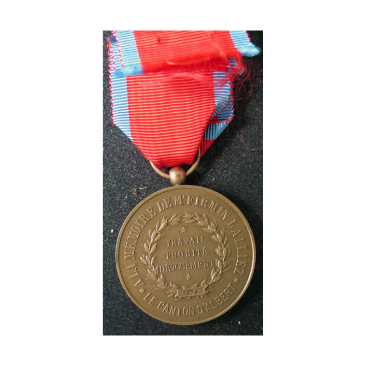 FRANCE : Médaille ordonnance en bronze de la Ville d'Albert Somme 1974
