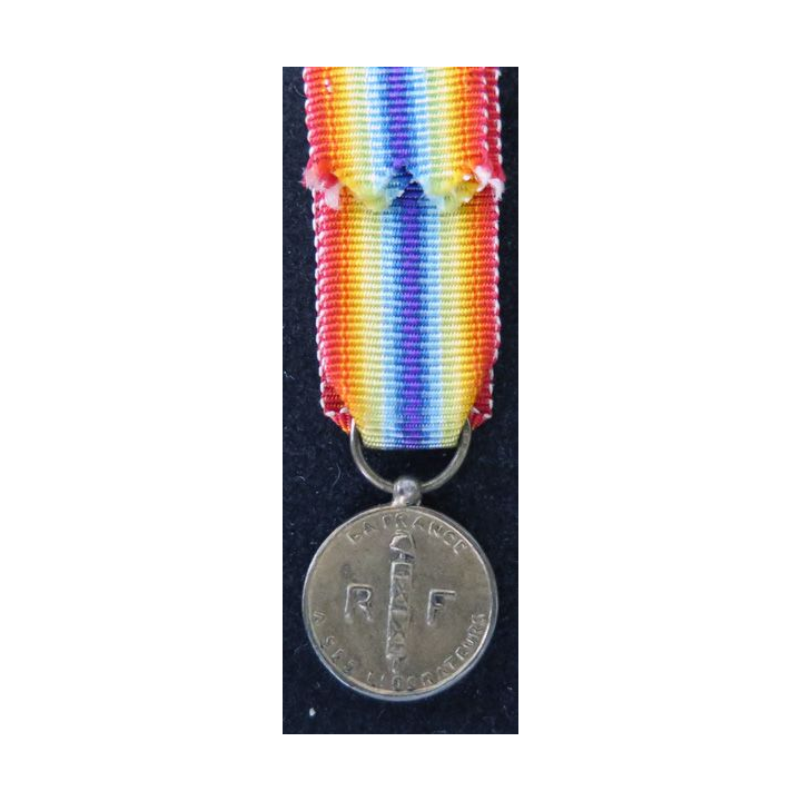 FRANCE : médaille miniature de la France libérée en bronze