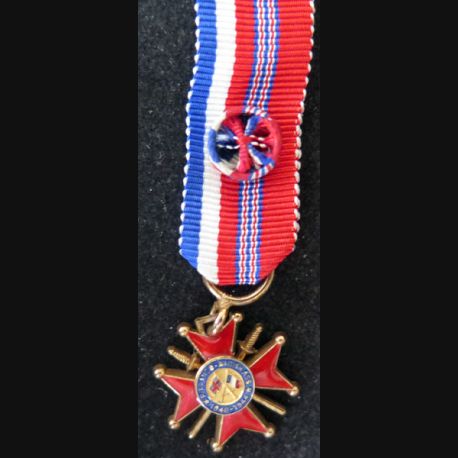 FRANCE : Médaille miniature officier 1° Classe de l'association Franco Britannique 1940 1944
