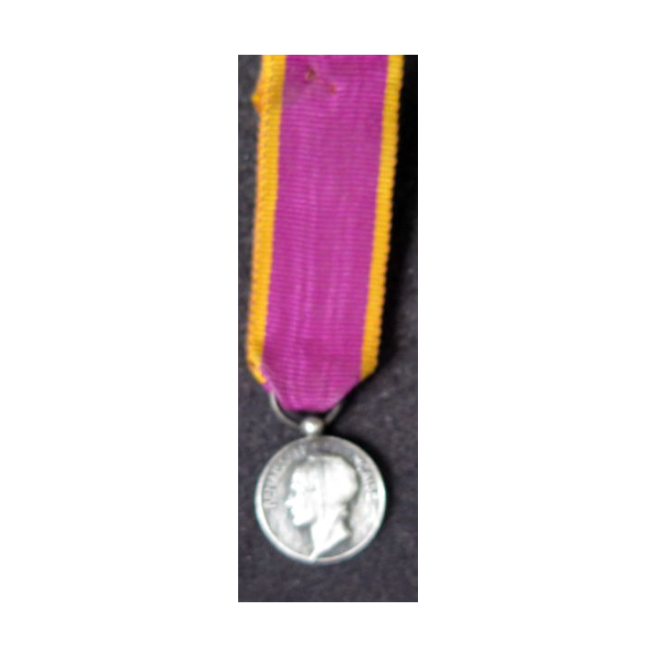FRANCE : Médaille miniature du mérite de la Renaissance française argentée