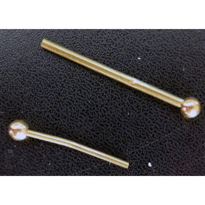 Barrette tige à boule pour décoration de dimension 5 cm bronze doré