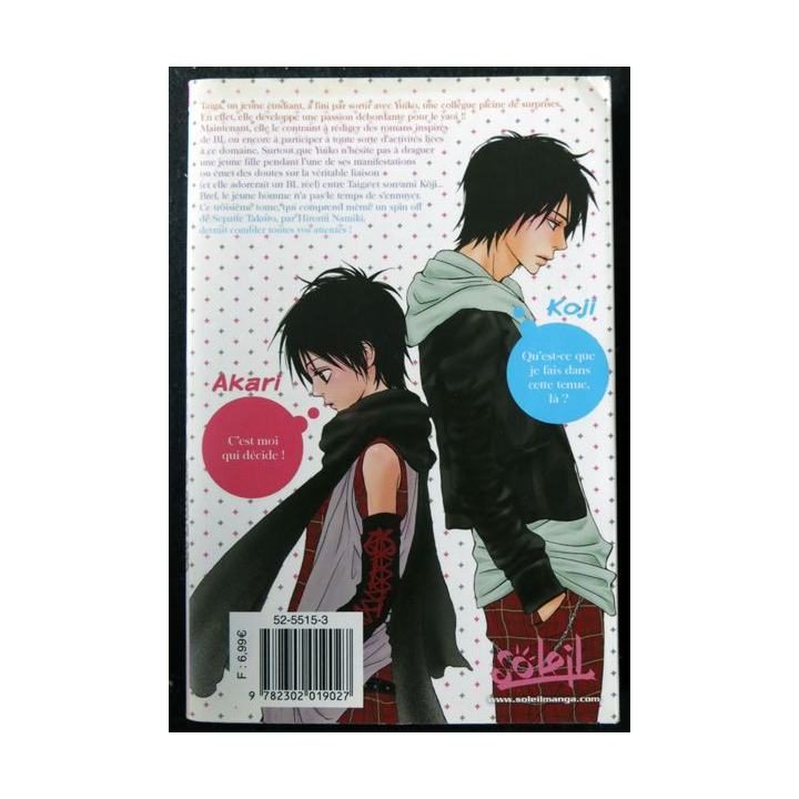 BD Mangas : Ma copine est fan de Yaoi N° 3 de Rize Shinba aux Editions Soleil Manga