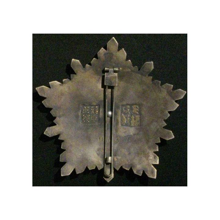 CHINE : Plaque d'un ordre chinois inconnu N° 123 (Copie sur métal en émail)