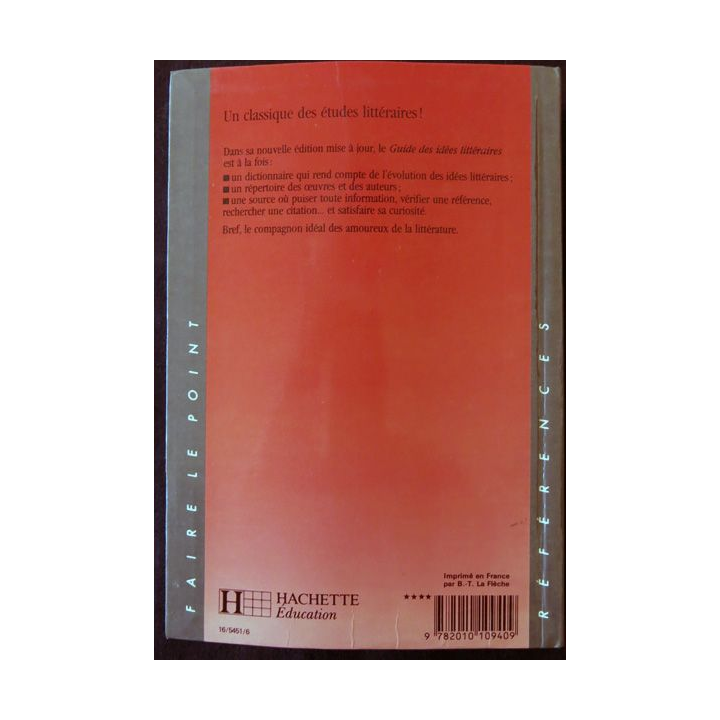 Guide des idées Littéraires de Henri Benac aux éditions Hachette
