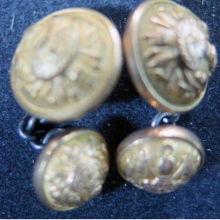 Paire de boutons de manchette d'Officier Général 3° république