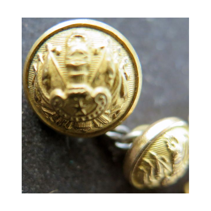 Paire de boutons de manchette d'Officier Général 3° république