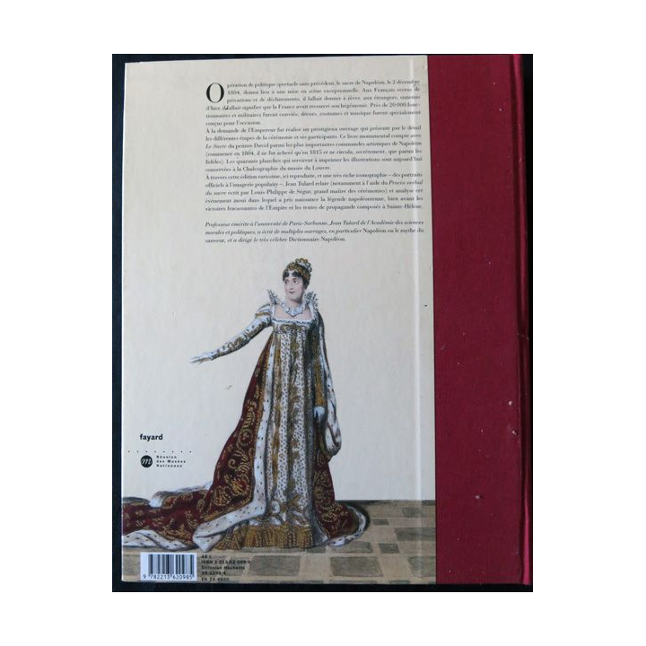 Le sacre de Napoléon histoire et légende de Jean Tulard aux éditions Fayard