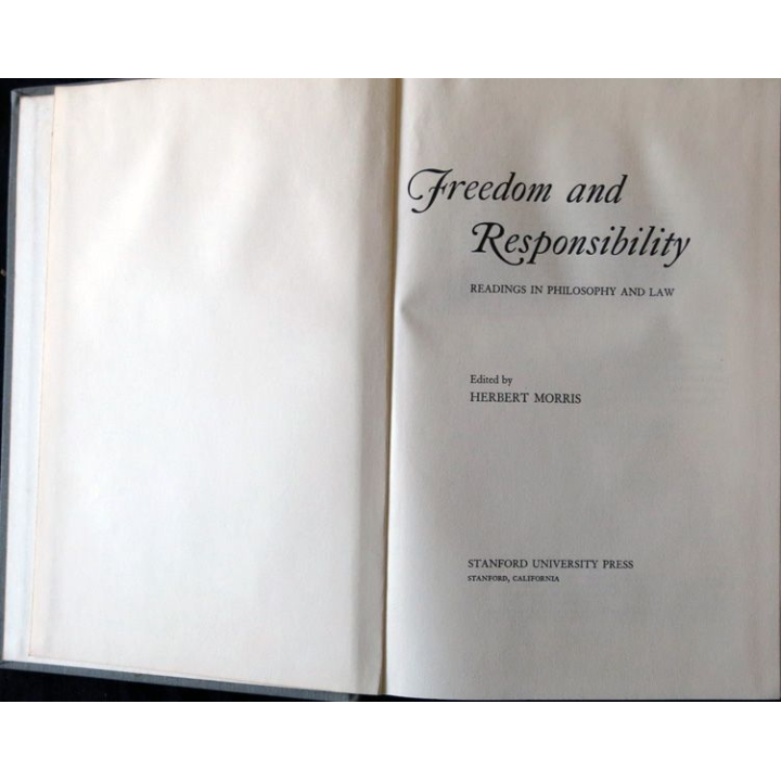 Freedom and Responsibility de Herbert Morris édité par Stanford University Press