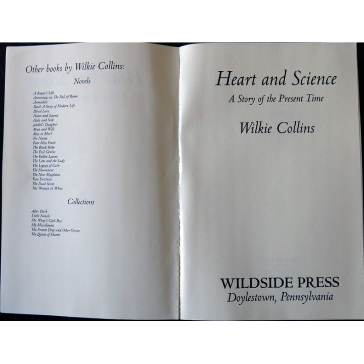 Heart and Science de Willie Collins aux éditions Wildside Press