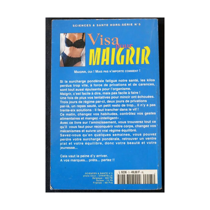 Sciences et santé HS N° 5 - Visa pour maigrir de Franck Cadet aux éditions A.C Publications