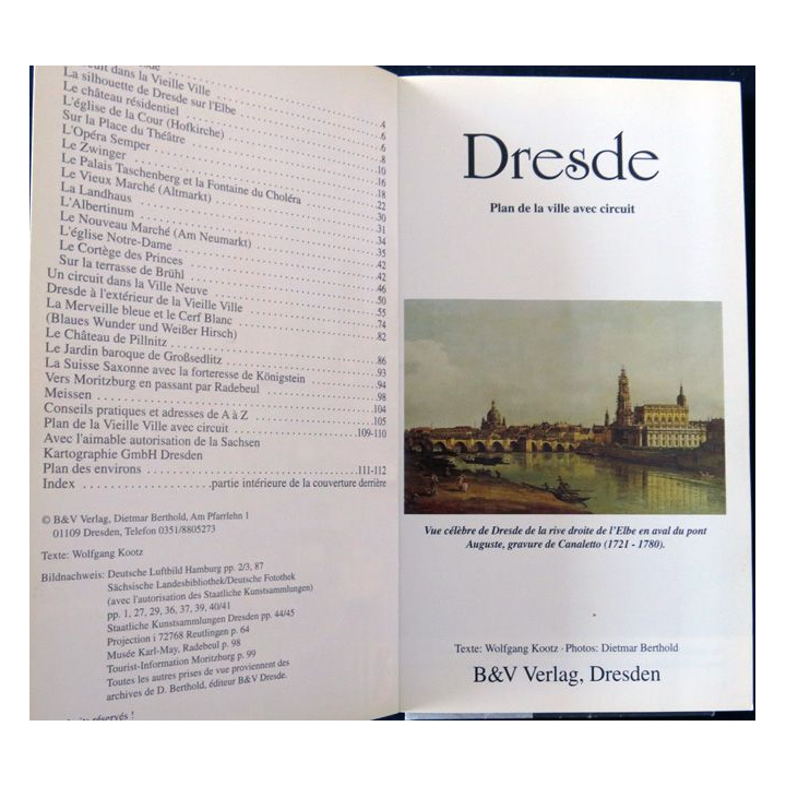 Dresde Guide de la ville de Wolfgang Kootz aux éditions B & V Verlag
