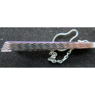 épingle de cravate en argent 925° avec poinçon et chainette de sécurité de longueur 5,7 cm