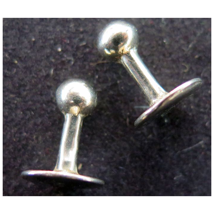 Lot de 4 boutons de chemise à plastron en métal