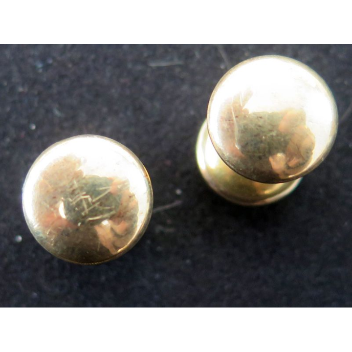 Paire de boutons de manchette en métal doré