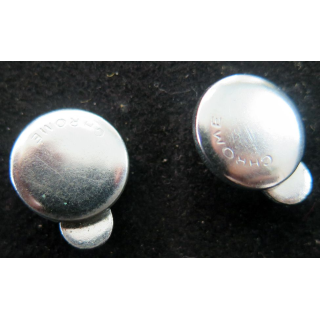 Paire de boutons de manchette en Chrome Vintage