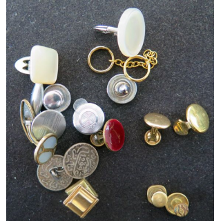 bouton de manchette unique en Chrome Vintage