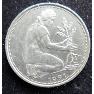 ALLEMAGNE : Pièce de 50 Pfennigs 1991