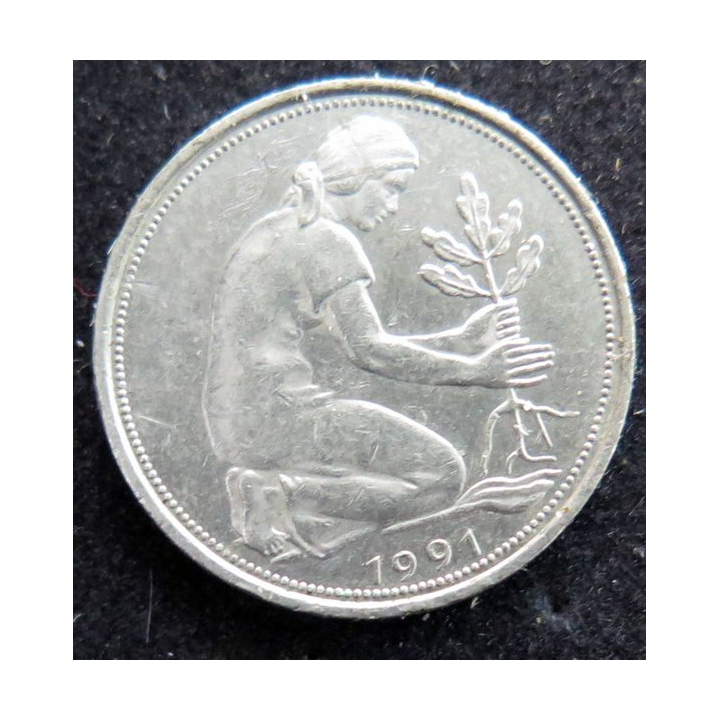 ALLEMAGNE : Pièce de 50 Pfennigs 1991