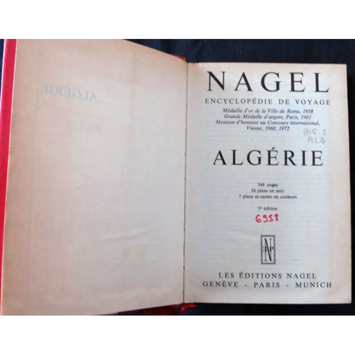 Encyclopédie de voyage : Algérie aux Editions Nagel