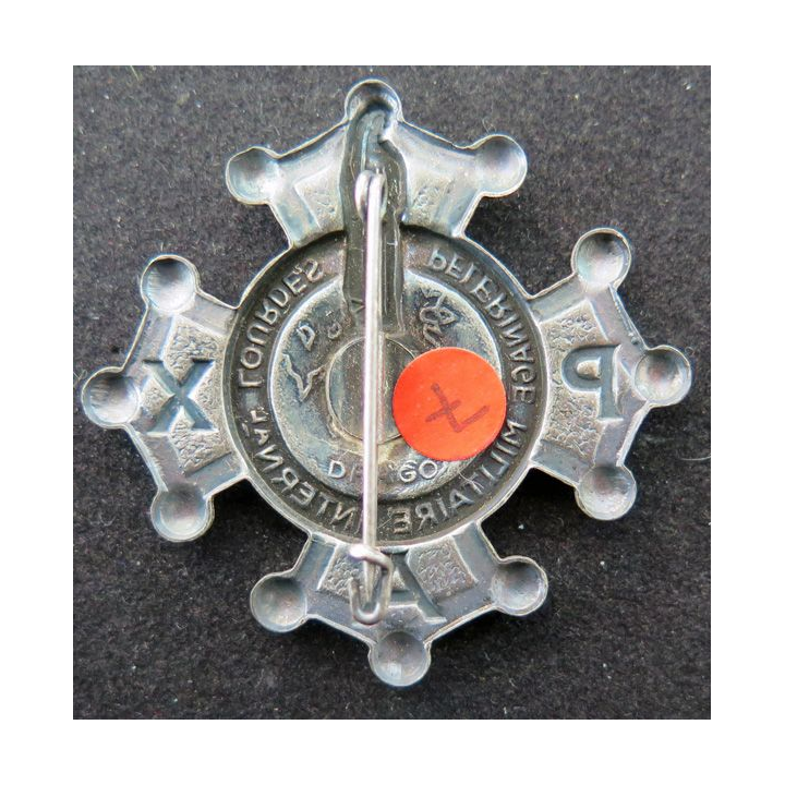 PMI : 7° pèlerinage militaire international de Lourdes en 1965 argenté foncé