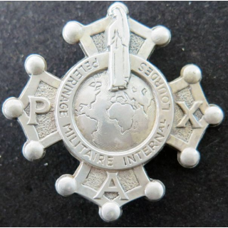 PMI : 5° pèlerinage militaire international de Lourdes en 1963 argenté clair