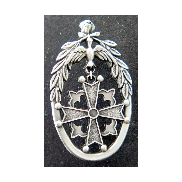 Insigne d'aumônier protestant argenté AB Paris GS 79