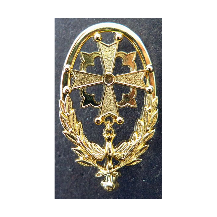 Insigne d'aumônier protestant doré AB Paris GS 79