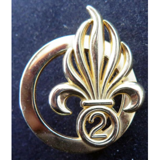 2°REI : insigne de béret du 2° Régiment étranger d'infanterie Boussemart G 4580
