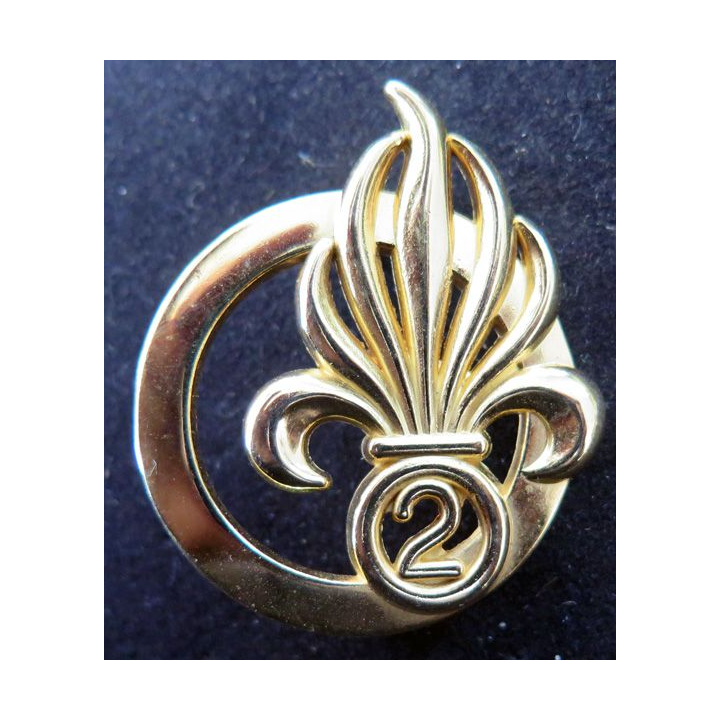 2°REI : insigne de béret du 2° Régiment étranger d'infanterie Boussemart G 4580