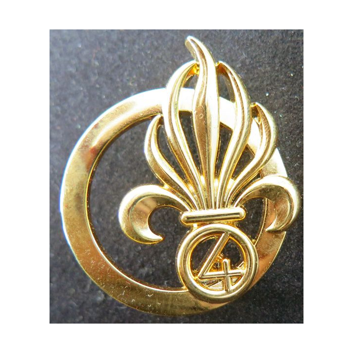 4° REI : insigne de béret du 4° Régiment étranger d'infanterie Boussemart G 4582
