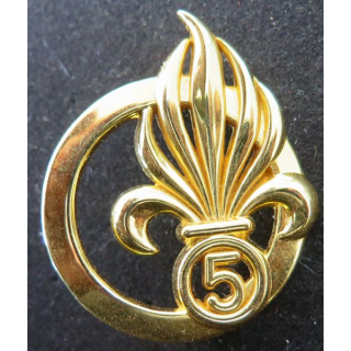 5° REI : insigne de béret du 5° Régiment étranger d'infanterie Boussemart G. 3840