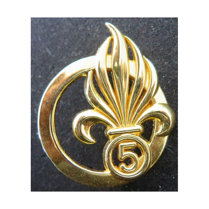 5° REI : insigne de béret du 5° Régiment étranger d'infanterie Boussemart G. 3840