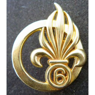 6° REG : insigne de béret du 6° Régiment étranger du Génie Boussemart G. 3840