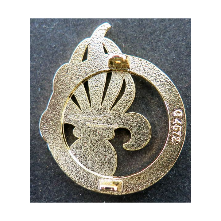 1° REG : insigne de béret du 1° Régiment étranger du Génie Boussemart G. 4572