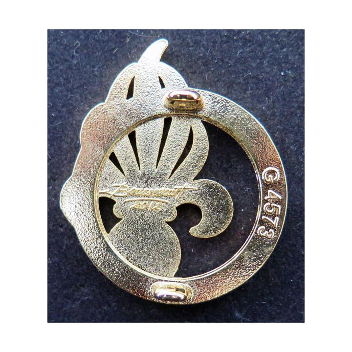 2° REG : insigne de béret du 2° Régiment étranger du Génie Boussemart G. 4573