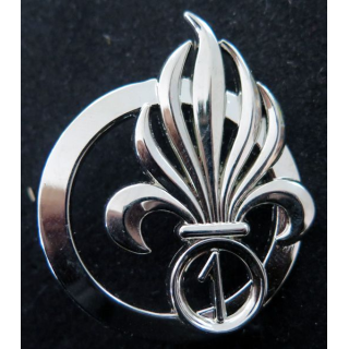 1° REC : insigne de béret du 1° régiment étranger de cavalerie fabrication Boussemart G. 4587